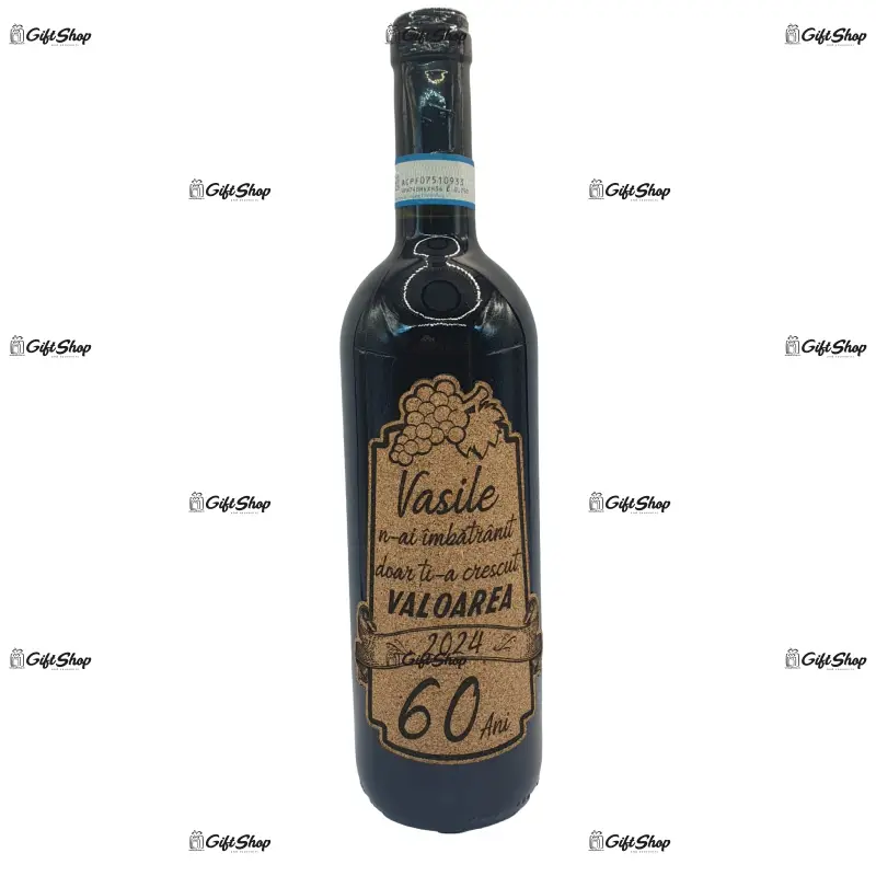 ( numele dorit) na-i imbatranit doar ti-a crescut valoarea, vin rosu cabernet sauvignon, demisec, 750ml, 13.5% alcool